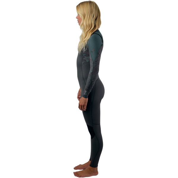 2026 O'Neill Womens Epic 4/3mm Chest Zip Våddragt 5651  Hærdet Stål / Shaded Island Sky / Shade